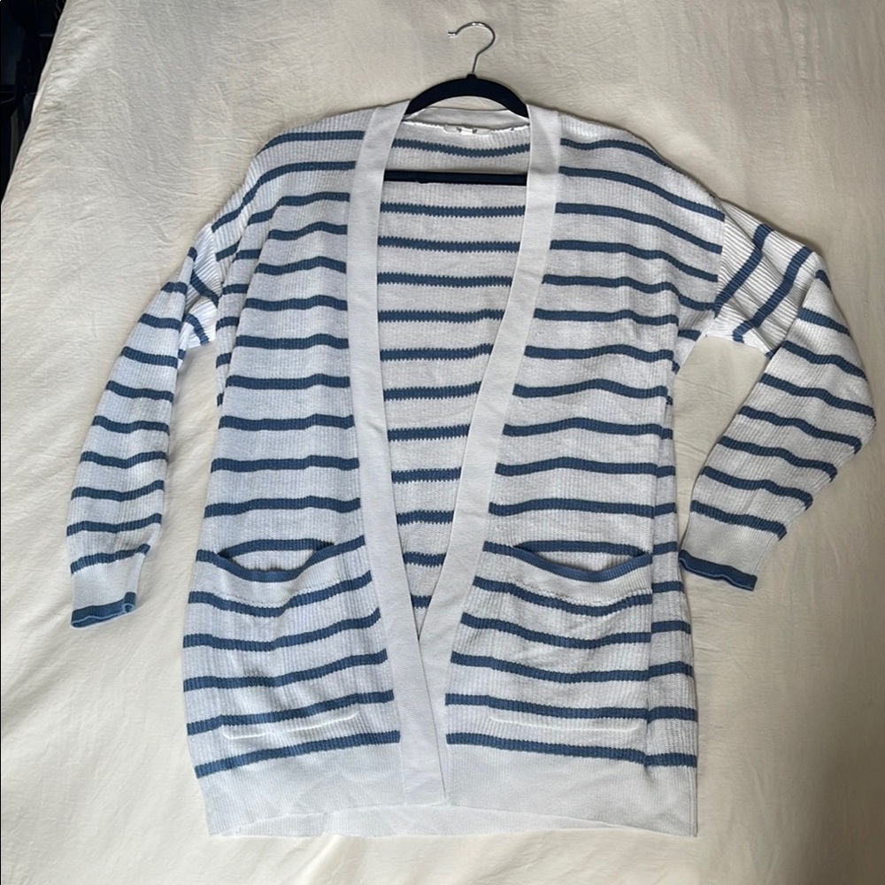 Striped Open-Front Cardigan - Picture 3 of 6